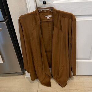 Vintage dress barn open suede cloth jacket size small